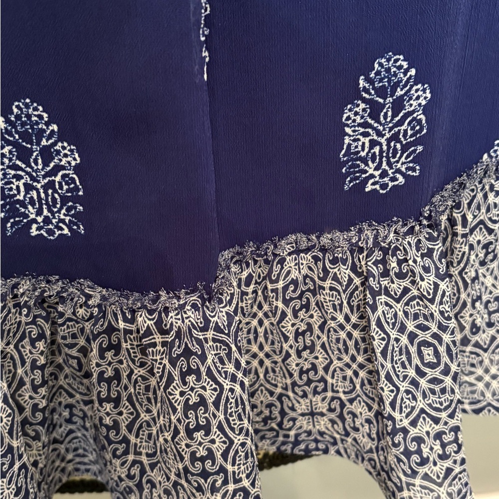 Lucky Brand Floral Indigo Blouse - Picture 5 of 8